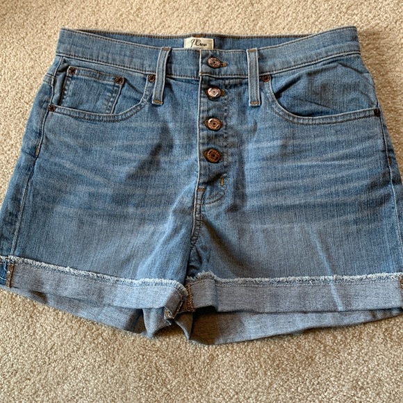 NWT J.Crew high rise denim short with button fly, women’s 28 - Picture 1 of 3
